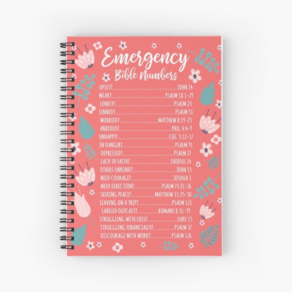 Item preview, EMERGENCY BIBLE NUMBERS (FLORAL) designed and sold by Paper Bee Gift Shop.