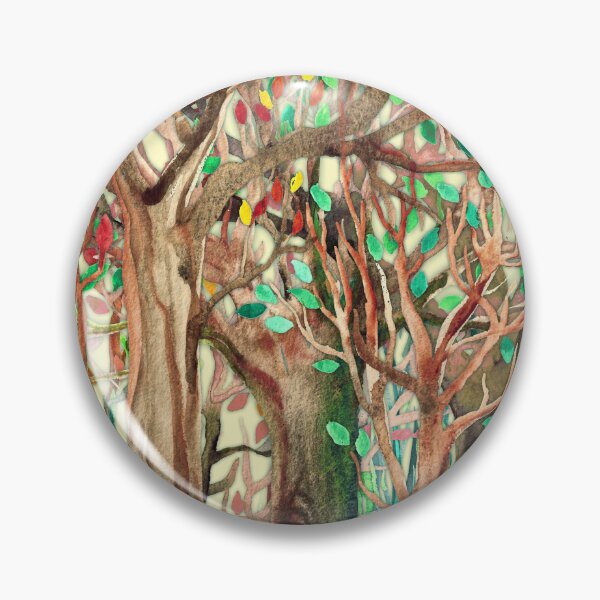 Item preview, Walking through the Forest - watercolor painting collage designed and sold by micklyn.