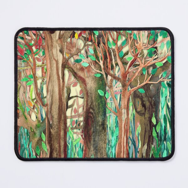 Item preview, Walking through the Forest - watercolor painting collage designed and sold by micklyn.