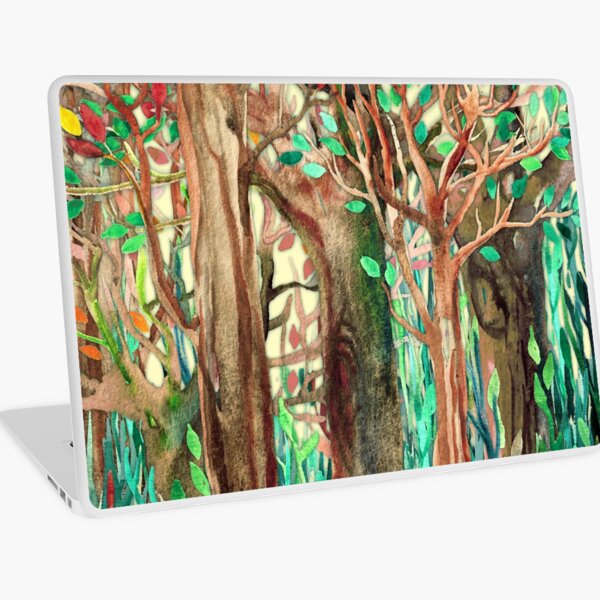 Item preview, Promenade dans la forêt - collage de peinture à l'aquarelle designed and sold by micklyn.