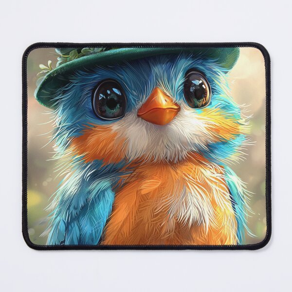 Item preview, Adorable Blue and Orange Bird with Green Hat designed and sold by Cris888.