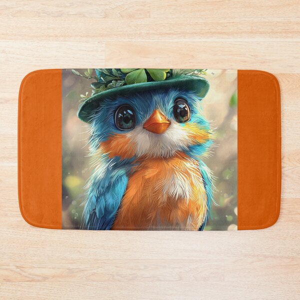 Item preview, Adorable Blue and Orange Bird with Green Hat designed and sold by Cris888.