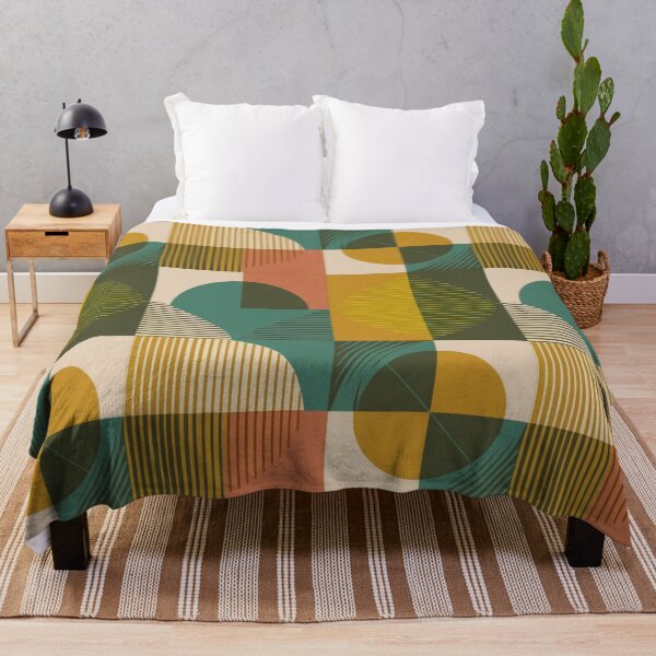 Item preview, Mid-Century Modern Geometric Design in Earthy Tones designed and sold by pnidesign.