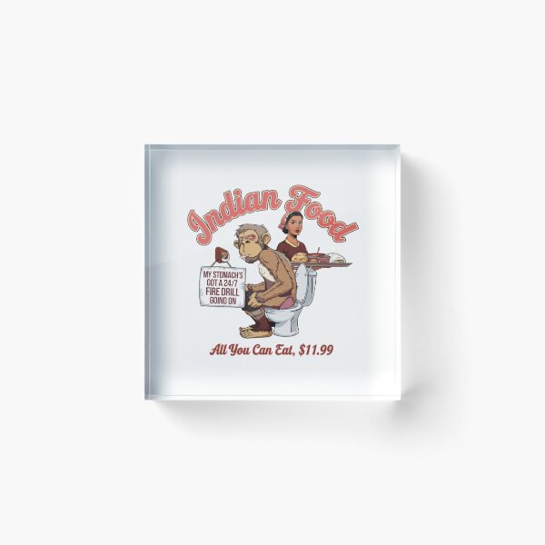 Item preview, Indian Food, Monkey, Spicy, toilet humor, foodie, funnyfits70, Humor, Funny, retro, vintage, funny quotes, animal humor, designed and sold by FunnyFits70.