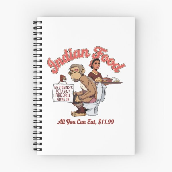 Item preview, Indian Food, Monkey, Spicy, toilet humor, foodie, funnyfits70, Humor, Funny, retro, vintage, funny quotes, animal humor, designed and sold by FunnyFits70.