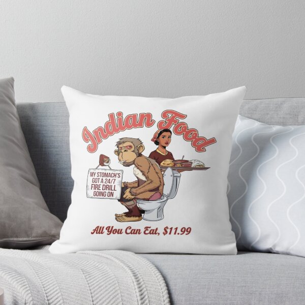 Item preview, Indian Food, Monkey, Spicy, toilet humor, foodie, funnyfits70, Humor, Funny, retro, vintage, funny quotes, animal humor, designed and sold by FunnyFits70.