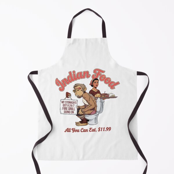 Item preview, Indian Food, Monkey, Spicy, toilet humor, foodie, funnyfits70, Humor, Funny, retro, vintage, funny quotes, animal humor, designed and sold by FunnyFits70.
