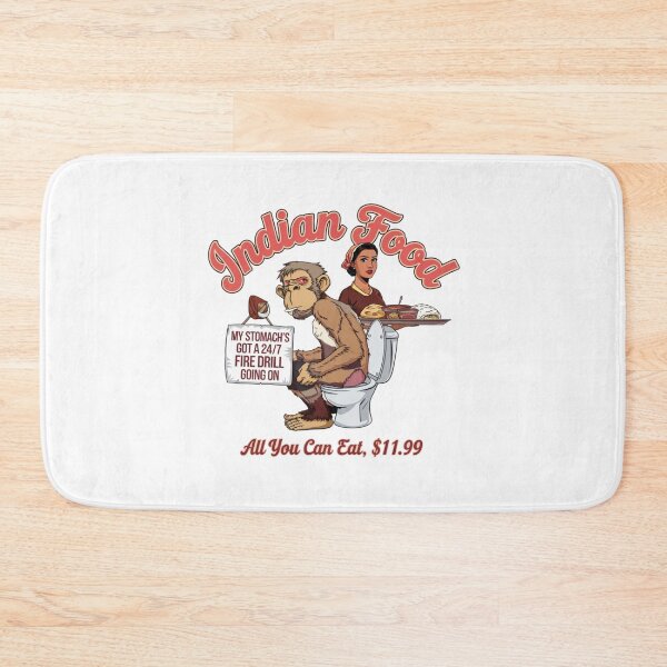 Item preview, Indian Food, Monkey, Spicy, toilet humor, foodie, funnyfits70, Humor, Funny, retro, vintage, funny quotes, animal humor, designed and sold by FunnyFits70.