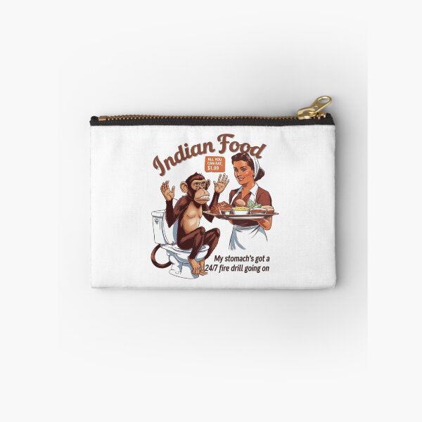 Item preview, Indian Food, Monkey, Spicy, toilet humor, foodie, funnyfits70, Humor, Funny, retro, vintage, funny quotes, animal humor, designed and sold by FunnyFits70.