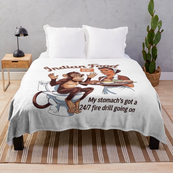 Item preview, Indian Food, Monkey, Spicy, toilet humor, foodie, funnyfits70, Humor, Funny, retro, vintage, funny quotes, animal humor, designed and sold by FunnyFits70.