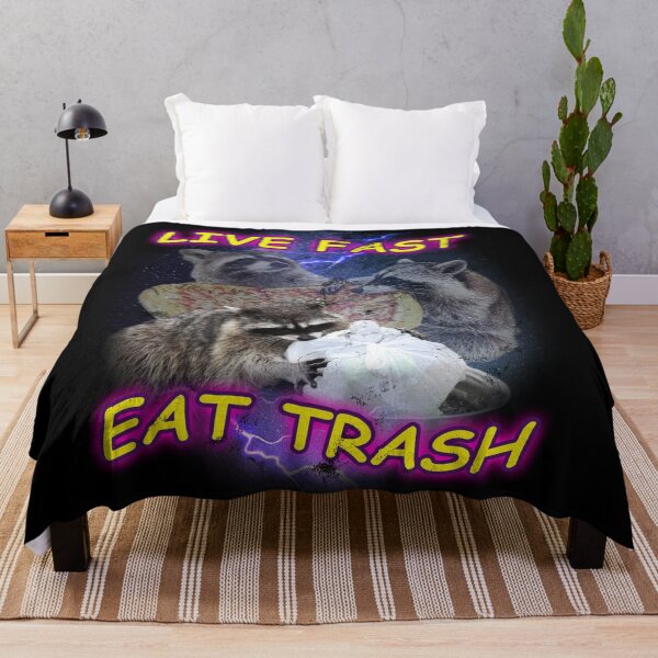 Item preview, Live Fast Eat Trash Raccoons designed and sold by AnnieBolton.