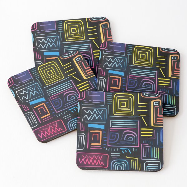 Item preview, Neon Geometric Doodle Pattern designed and sold by Soul-Sparks.