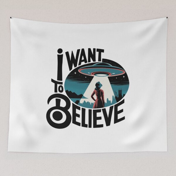 Item preview, I want to believe, Alien, flying saucer, UFO, sci-fi, flight, funnyfits70, Humor, Funny, retro, vintage, funny quotes, animal humor, designed and sold by FunnyFits70.