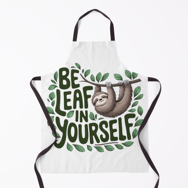 Item preview, Be Leaf in Yourself - Cute Sloth Motivation designed and sold by PhobosDesign.