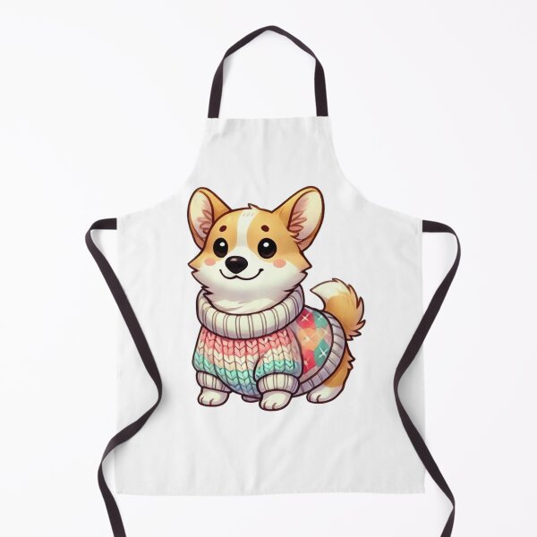 Item preview, Kawaii Corgi Dog in a Cozy Winter Sweater designed and sold by Happy-Place-OM.