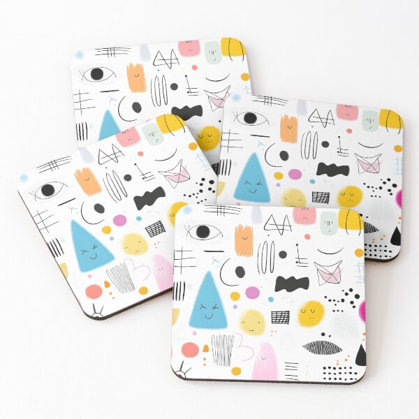 Item preview, Playful Smiley Faces and Abstract Shapes designed and sold by Soul-Sparks.