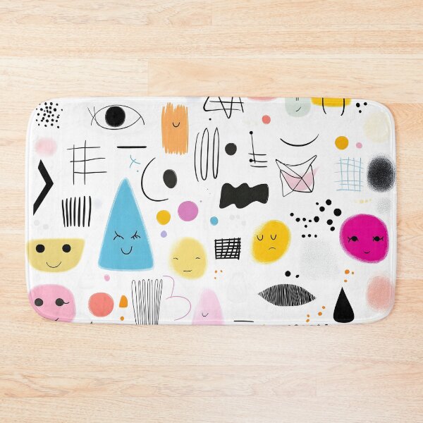 Item preview, Playful Smiley Faces and Abstract Shapes designed and sold by Soul-Sparks.