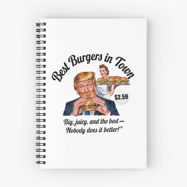 Item preview, Best Burgers, Monkey, Donald Trump, Trump, Burgers, funnyfits70, Humor, Funny, retro, vintage, funny quotes, animal humor, designed and sold by FunnyFits70.