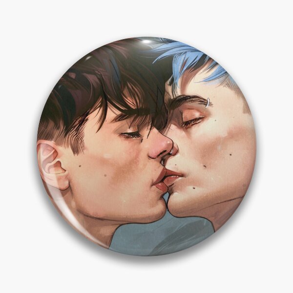 Item preview, Ice Blue Eyes BoysLove Gay Romance Artwork | Spicy BL Couple Illustration designed and sold by NinjadesignShop.