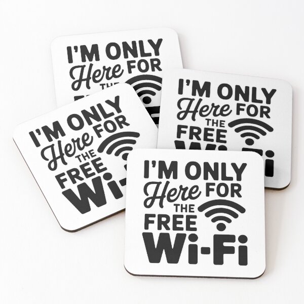 Aperçu de l'œuvre Je suis ici uniquement pour le Wi-Fi gratuit créée et vendue par PhobosDesign.