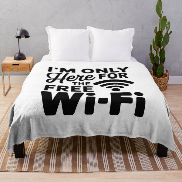 Aperçu de l'œuvre Je suis ici uniquement pour le Wi-Fi gratuit créée et vendue par PhobosDesign.