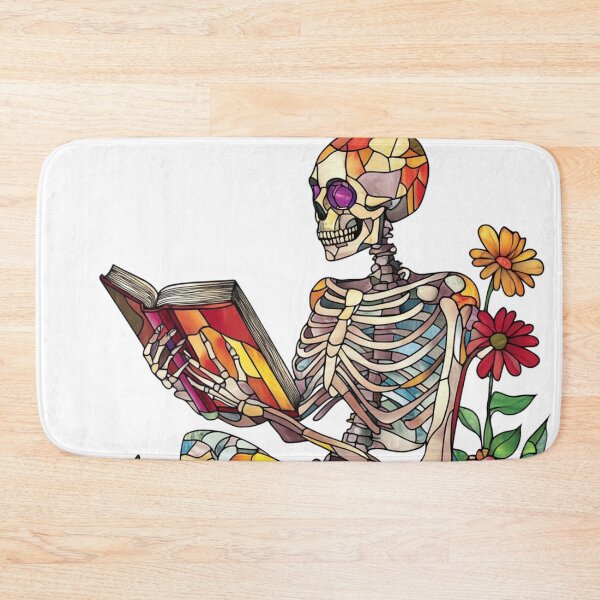 Item preview, Bones And Botany Book Aesthetics Reading Skeleton  designed and sold by GrinGalore.
