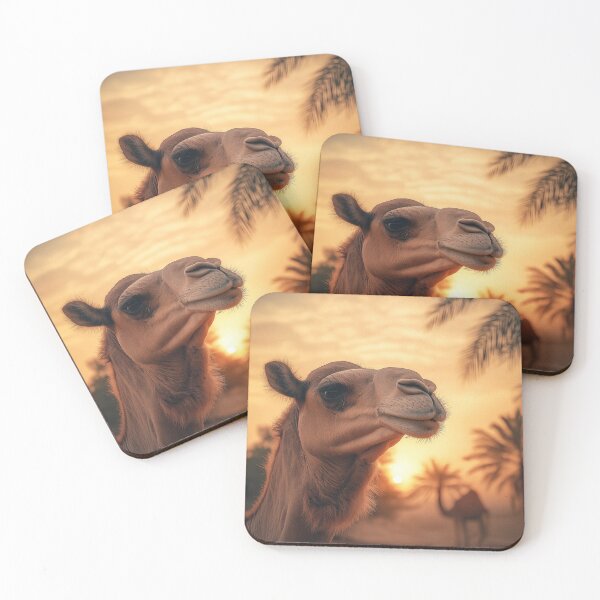 Item preview, Camel in Sahara at sunrise - Wildlife photo designed and sold by TheArtistOf2022.