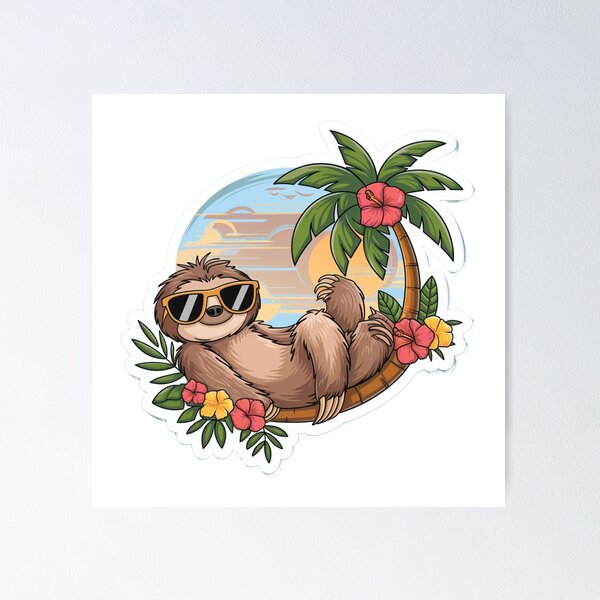 Item preview, Tropical Chill Sloth designed and sold by Lelum senadeera.