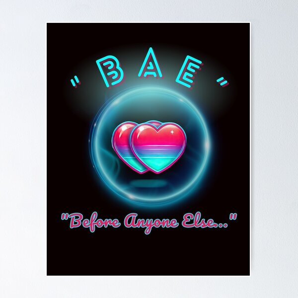 Item preview, "BAE Glowing Hearts Design" - From The "SAY WHAT NOW ?!?" Collection By TOUDOU DIGITAL designed and sold by ToudouDesign.