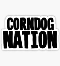 Corndog Nation Art Vegetarian Food Vegetables Sticker