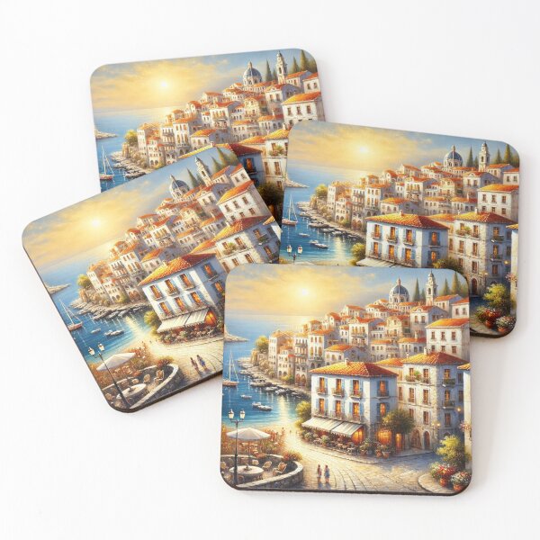 Item preview, A picturesque town in southern Europe, located on the azure waters of the Mediterranean Sea. designed and sold by Wild-way Art.