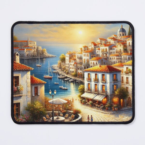 Item preview, A picturesque town in southern Europe, located on the azure waters of the Mediterranean Sea. designed and sold by Wild-way Art.