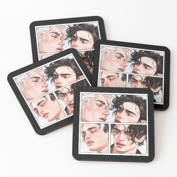 Item preview, Fiore & Isahia BoysLove Comic Strip | Gay Romance Artwork of Shadow Creatures Couple by Julien Roux designed and sold by NinjadesignShop.