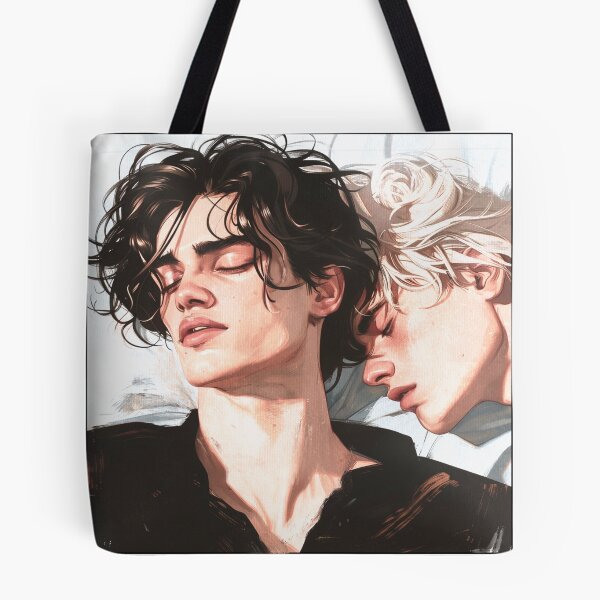 Item preview, Fiore & Isahia crying BoysLove Comic Strip | Gay Romance Artwork of Shadow Creatures Couple by Julien Roux designed and sold by NinjadesignShop.