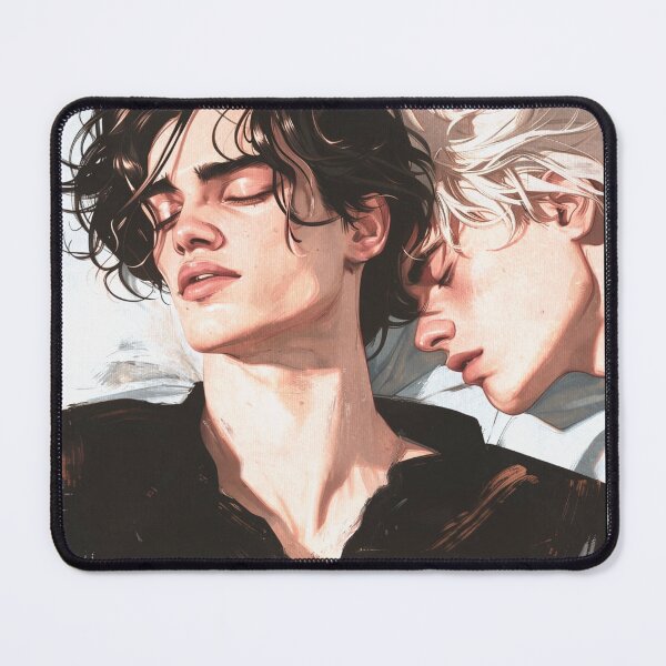 Item preview, Fiore & Isahia crying BoysLove Comic Strip | Gay Romance Artwork of Shadow Creatures Couple by Julien Roux designed and sold by NinjadesignShop.