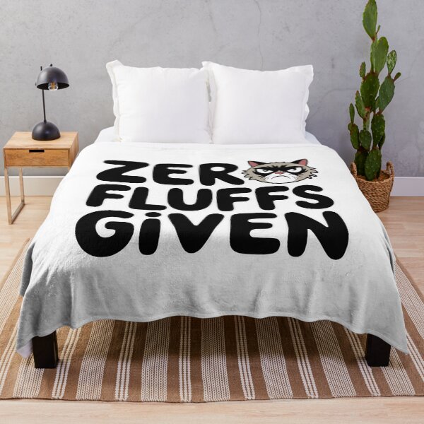 Item preview, Zero Fluffs Given - Grumpy Cat Humor designed and sold by PhobosDesign.