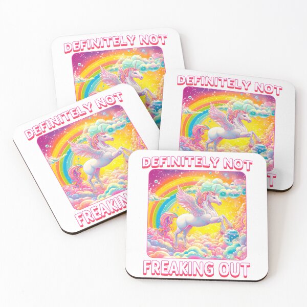 Item preview, Definitely not freaking out unicorn over the rainbow designed and sold by Konrad2143.