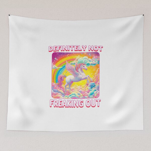 Item preview, Definitely not freaking out unicorn over the rainbow designed and sold by Konrad2143.