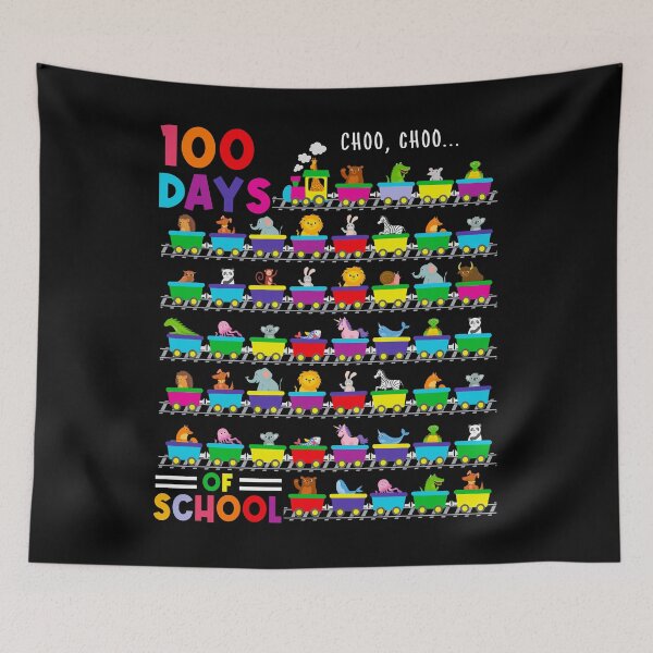Item preview, 100 Days Train with Animals Kids 100 Days of School 2025 Funny Gift for Kids Boys, Girls designed and sold by JUSTBEELEGANT.
