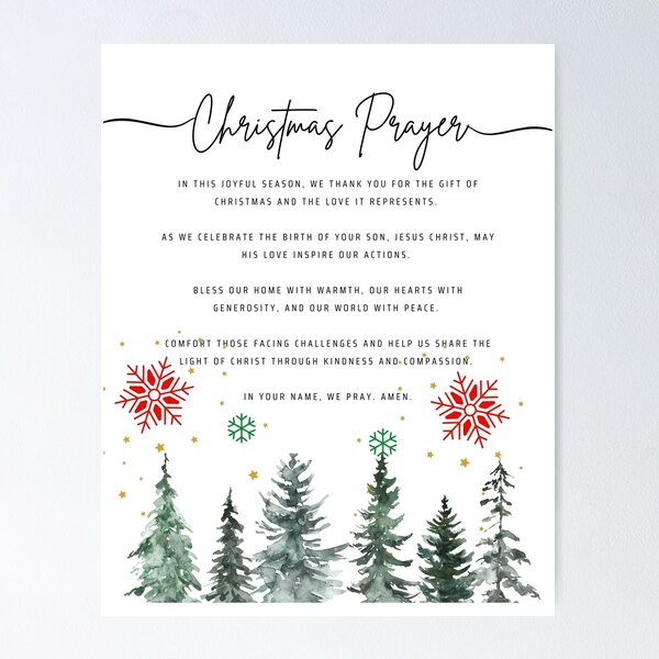 Item preview, Christmas Prayer for Peace and Blessings, Inspirational Holiday Prayer, Prayer for Joy and Love at Christmas designed and sold by SwordScripts.