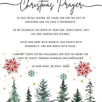 Vorschaubild zum Design Christmas Prayer for Peace and Blessings, Inspirational Holiday Prayer, Prayer for Joy and Love at Christmas von SwordScripts