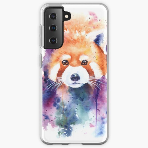 Red Panda Splash Watercolor Samsung Galaxy Soft Case