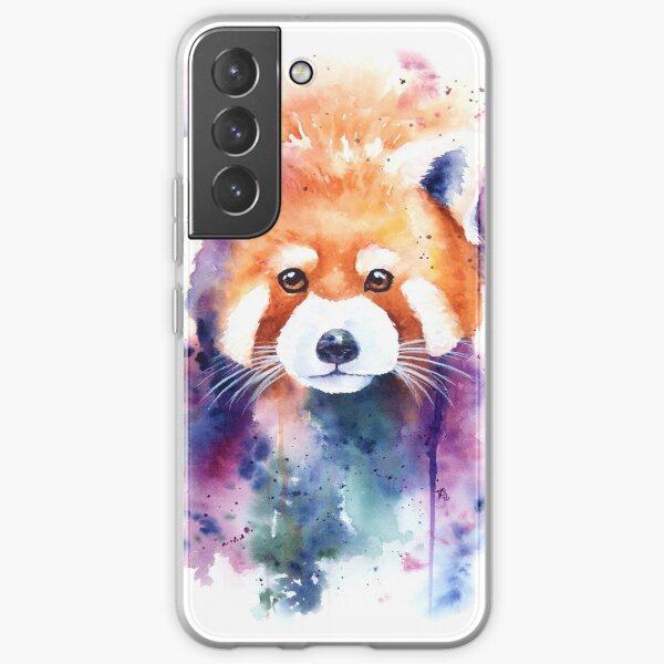 Red Panda Splash Watercolor Samsung Galaxy Soft Case