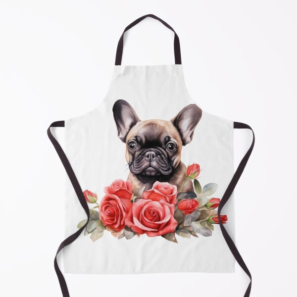 Item preview, Valentine's Day French Bulldog - Frenchie with rose boquet for Valentine's Day designed and sold by Daydreamsatdawn.