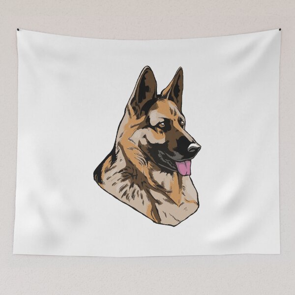Item preview, Cute German Shepherd Puppy Portrait designed and sold by TurtleDojo.