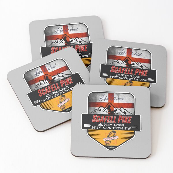 Item preview, Scafell Pike Hiking I've Done It! England Sticker T-Shirt 01 designed and sold by OuterShellUK.