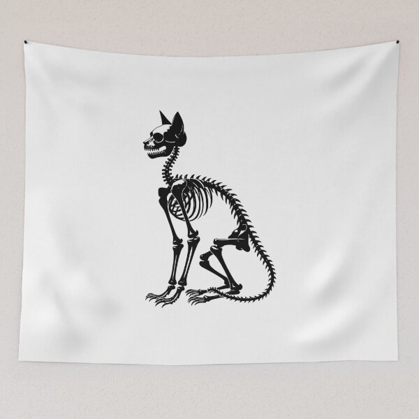 Item preview, Skeleton cat art designed and sold by Brexmore3.