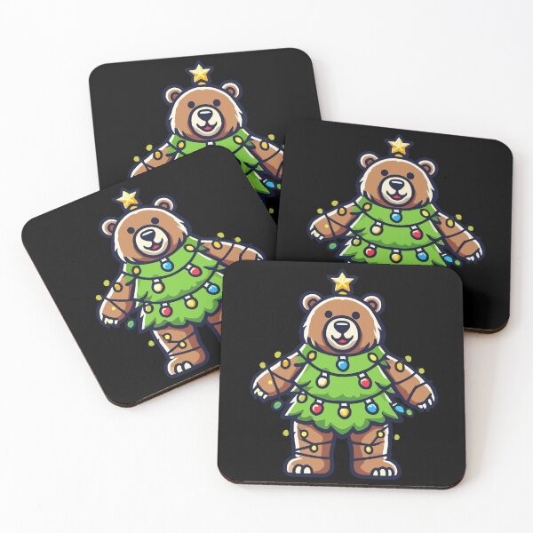 Item preview, Festive Bear Tree for Holiday Cheer designed and sold by LuminOrb.