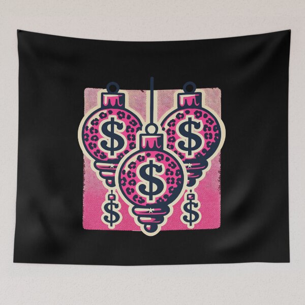 Item preview, Leopard Print Dollar Sign Ornaments designed and sold by LuminOrb.