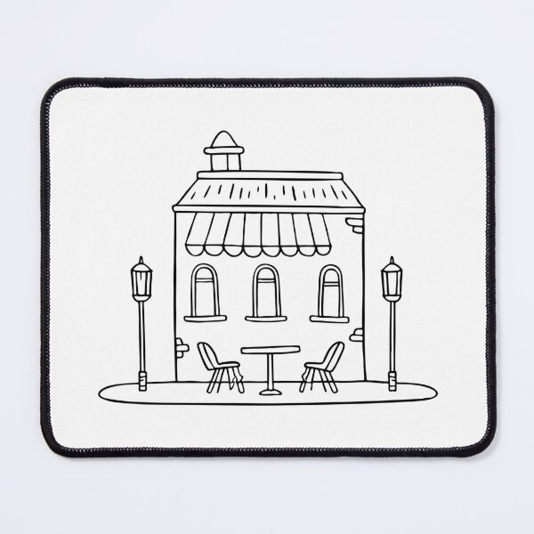 Item preview, An eatery with dining tables set up along the roadside designed and sold by rasagamastore.